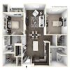 Two Bedroom Two Bath Floorplan
